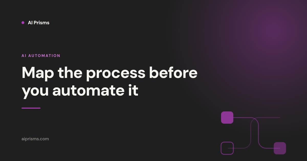 Map the process before you automate it